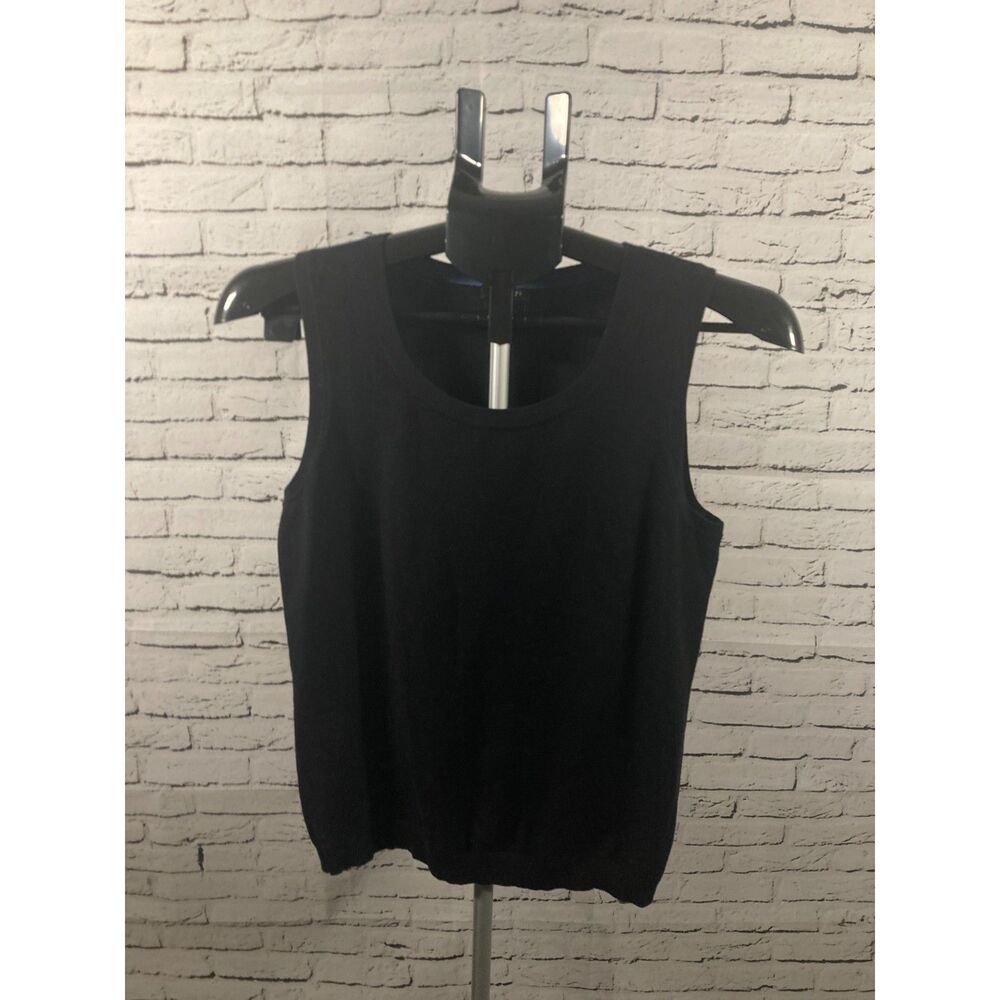 Talbots Black Sleeveless Top Size MP Classic Knit